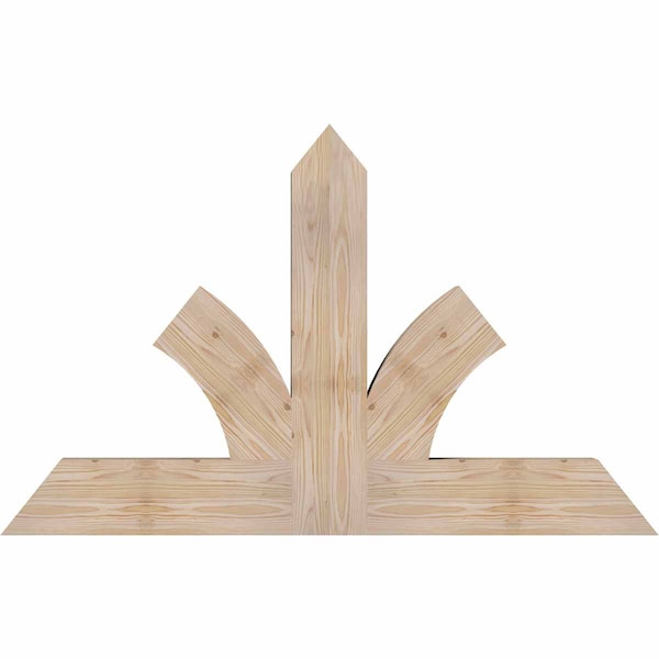 Ekena Millwork Richland Smooth Timber Gable Bracket, Douglas Fir, 48"W x 30"H x 3 1/2"D x 5 1/2"F, 15/12 Pitch GBW048X30X0406RIC00SDF - main